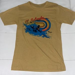 Vintage 70s single stitch tan El Salvador tee